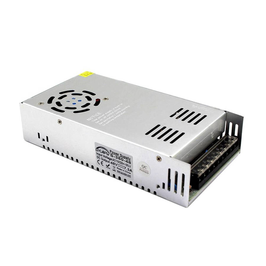 S-350-48 DC48V 7.3A 350W Light Bar Regulated Switching Power Supply LED Transformer, Size: 215 x ...