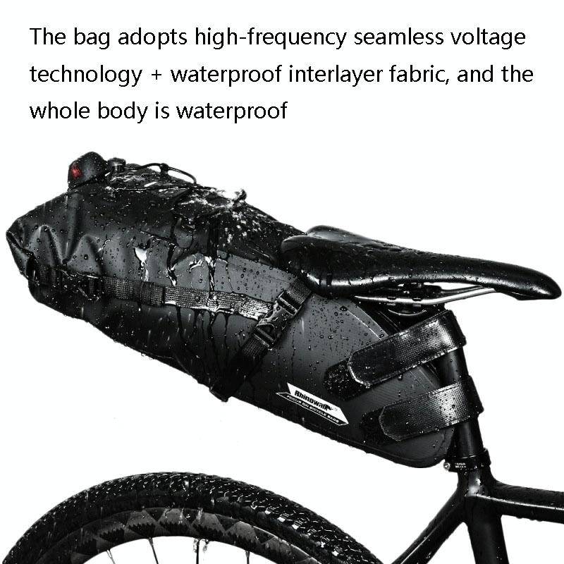 Rhinowalk RK19511 Full Waterproof Bicycle Saddle Tail Bag Big Capacity Road Bike Bag, Colour: RK1...