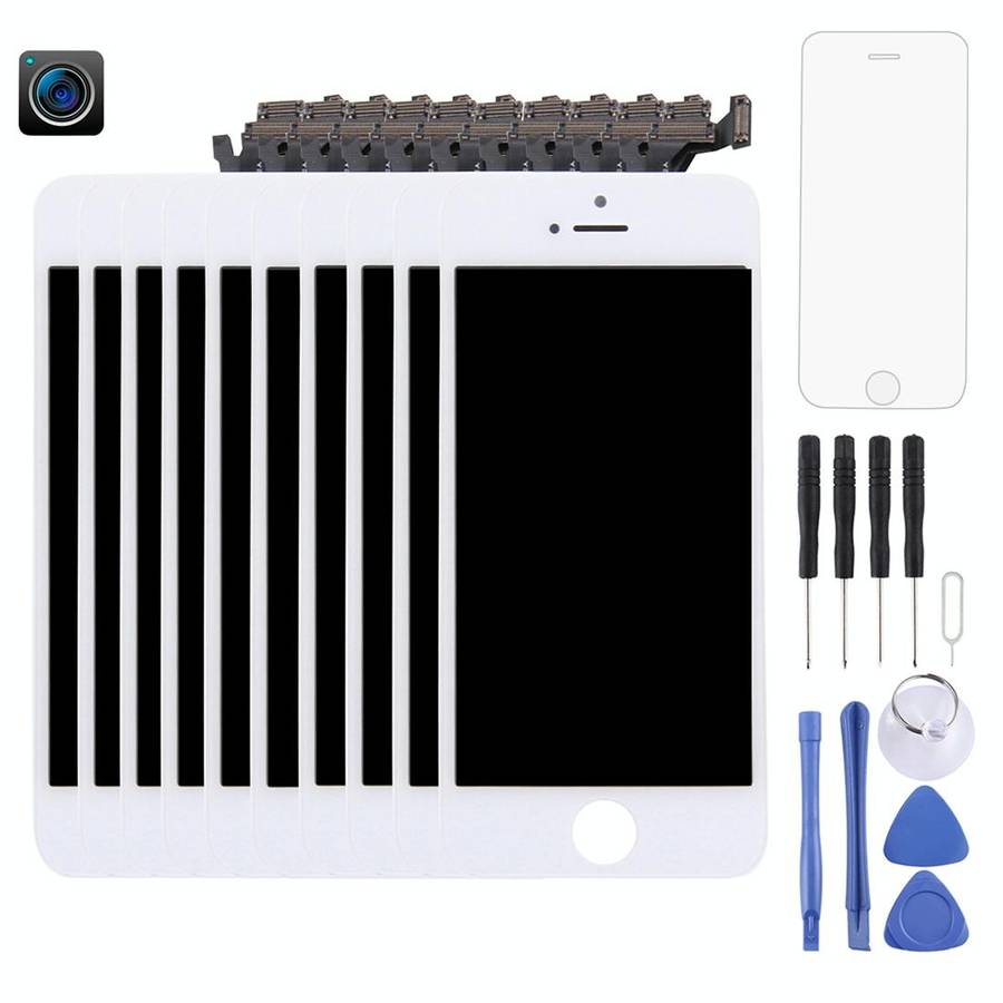 10 PCS TFT LCD Screen for iPhone 5 Digitizer Full Assembly with Front Camera