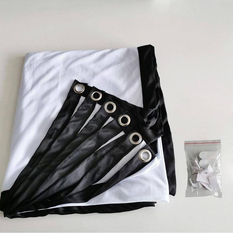 Simple Folding Thin Polyester Projector Film Curtain, Size:150 inch 4:3