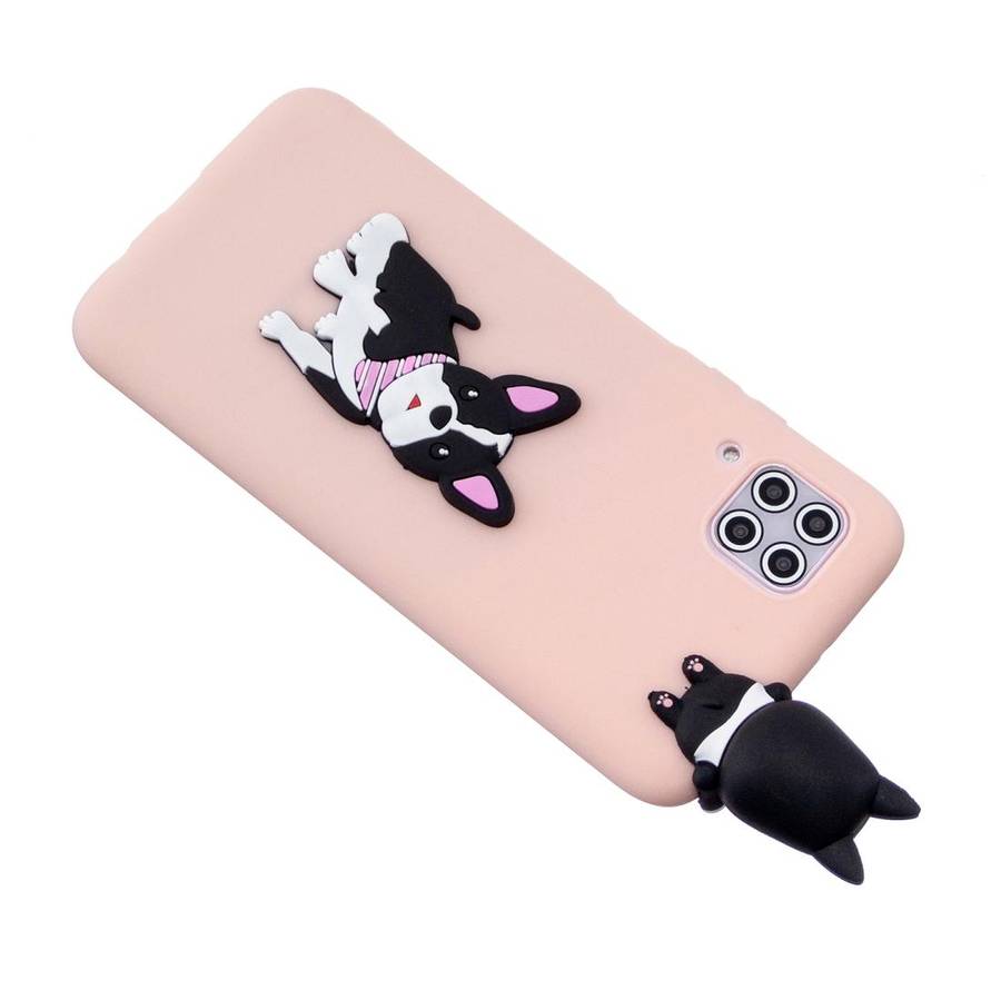 For Huawei P40 Lite Shockproof 3D Lying Cartoon TPU Protective Case(Cute Dog)