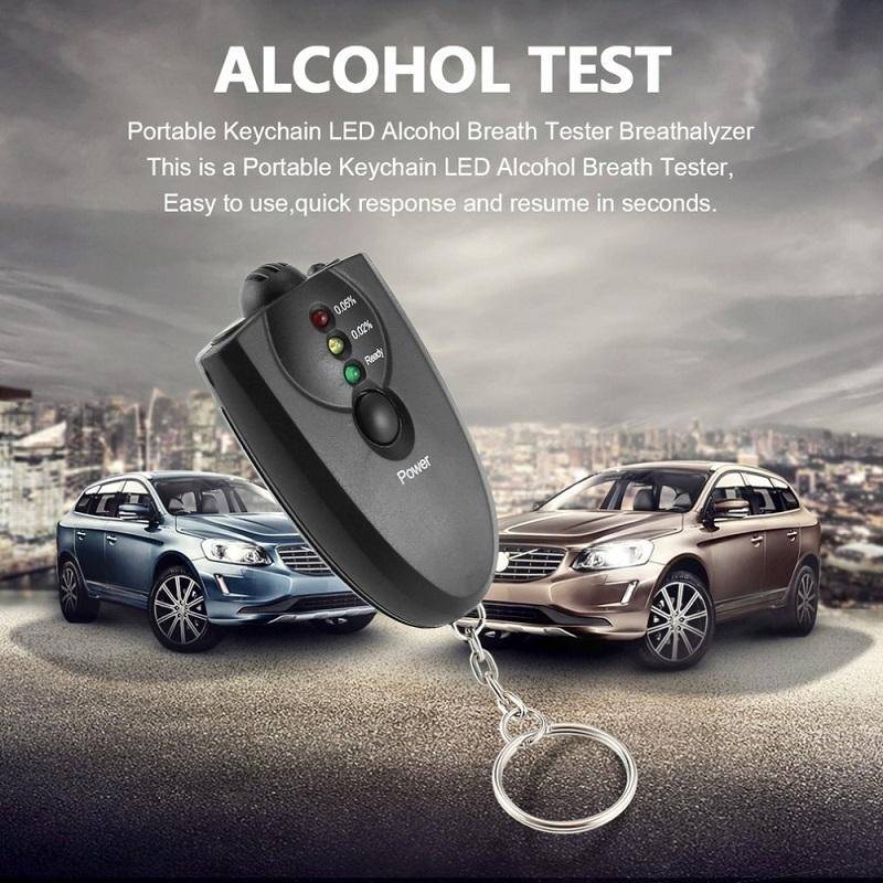 Car Portable Mini LED Air Blow Alcohol Tester(Without Battery)