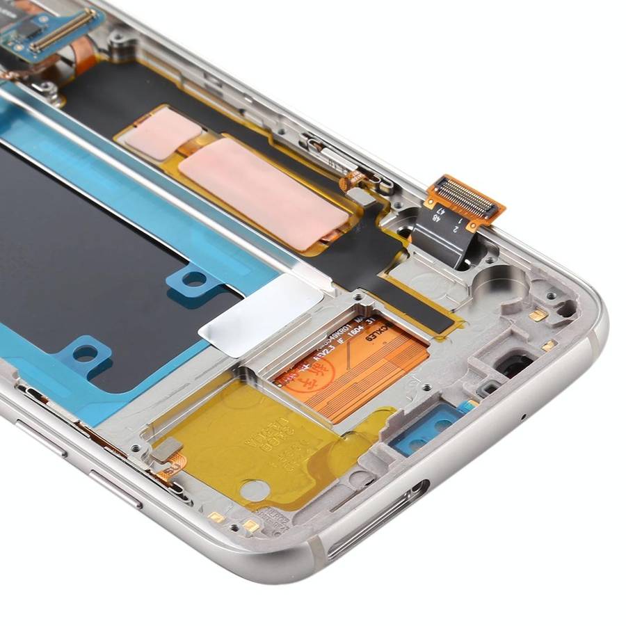 OLED LCD Screen for Samsung Galaxy S7 Edge / SM-G935F Digitizer Full Assembly with Frame (Gold)