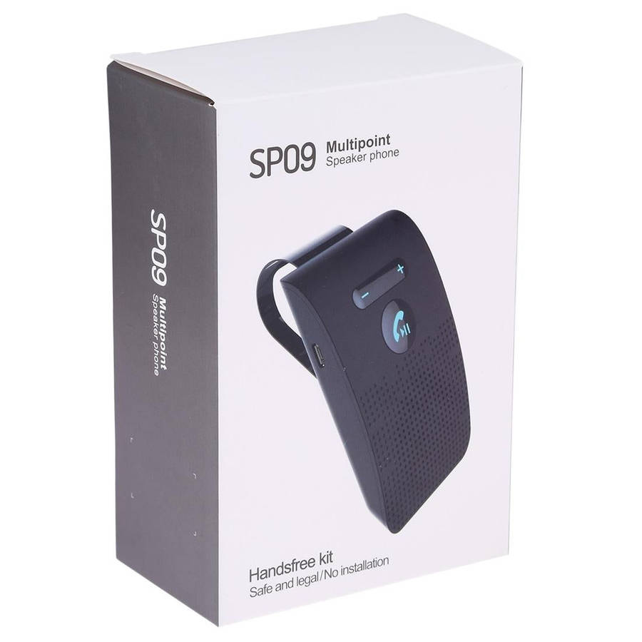 SP09 Multipoint Wireless Bluetooth V4.2 Handsfree Car Kit Speaker Speakerphone, Support Voice Rea...