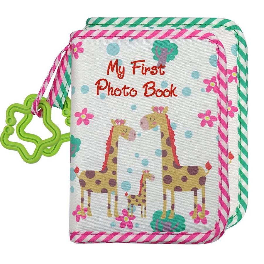 Baby Growth Memorial Cloth Photo Album With Mirror(Red)