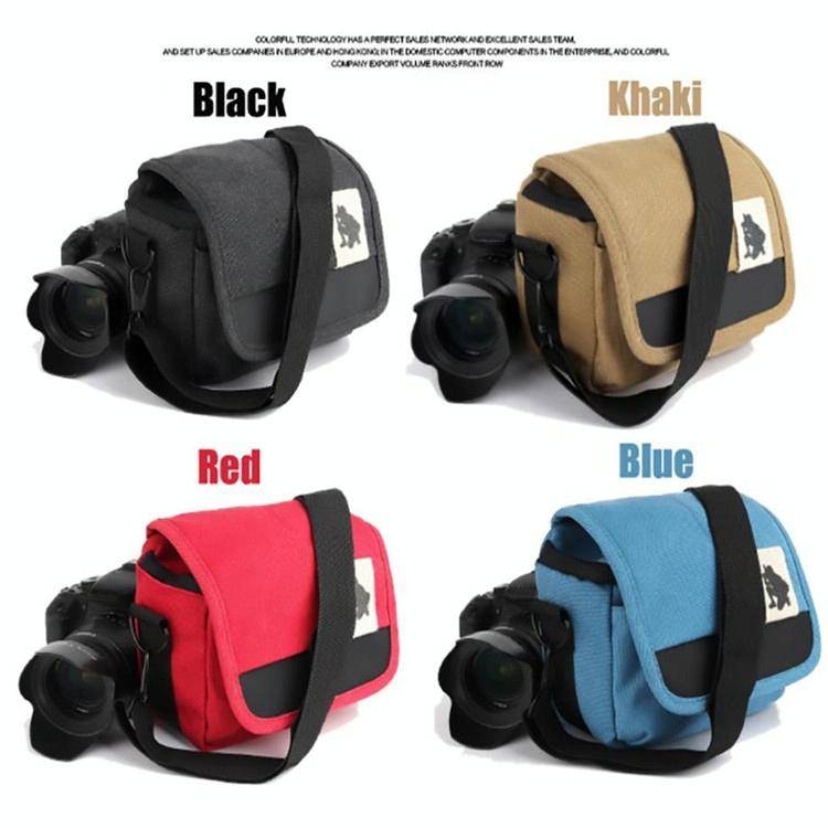 Universal DSLR Camera Shoulder Bag Canvas Photo Handbag, External size: 19 x 17 x 10mm(Black)
