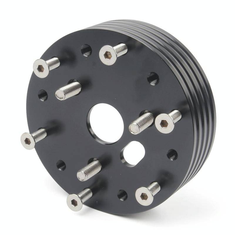 Car Hub for 6-Hole to 3-Hole Steering Wheel Adapter Boss Kit Steering Wheel Spacer Bolts (Black)