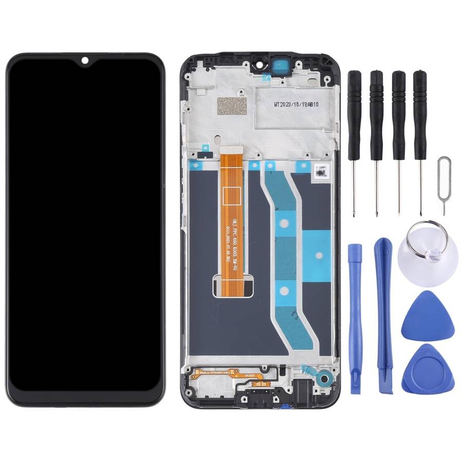 Original LCD Screen and Digitizer Full Assembly With Frame for OPPO Realme C15 RMX2180(Qualcomm V...