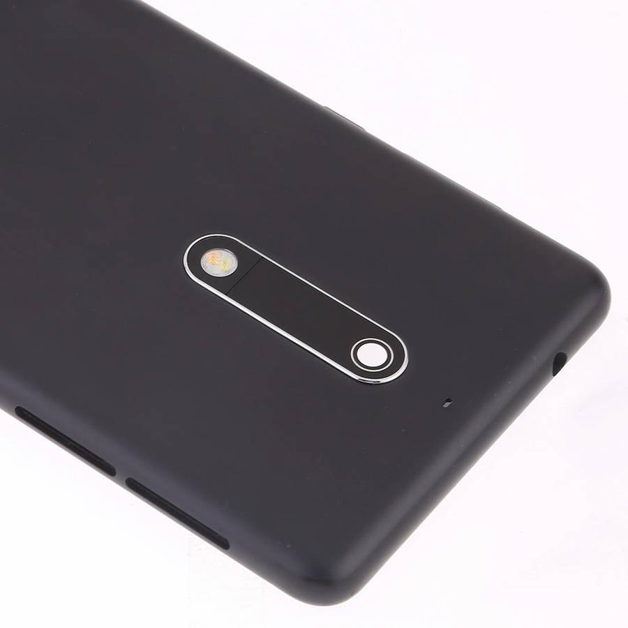 Battery Back Cover with Camera Lens & Side Keys for Nokia 5(Black)
