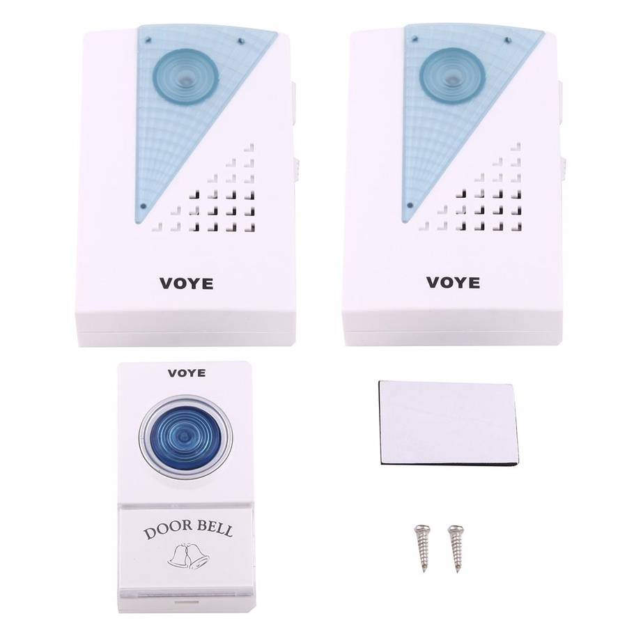 VOYE V001A2 Wireless Smart Music LED Home Doorbell with Dual Receiver, Remote Control Distance: 1...