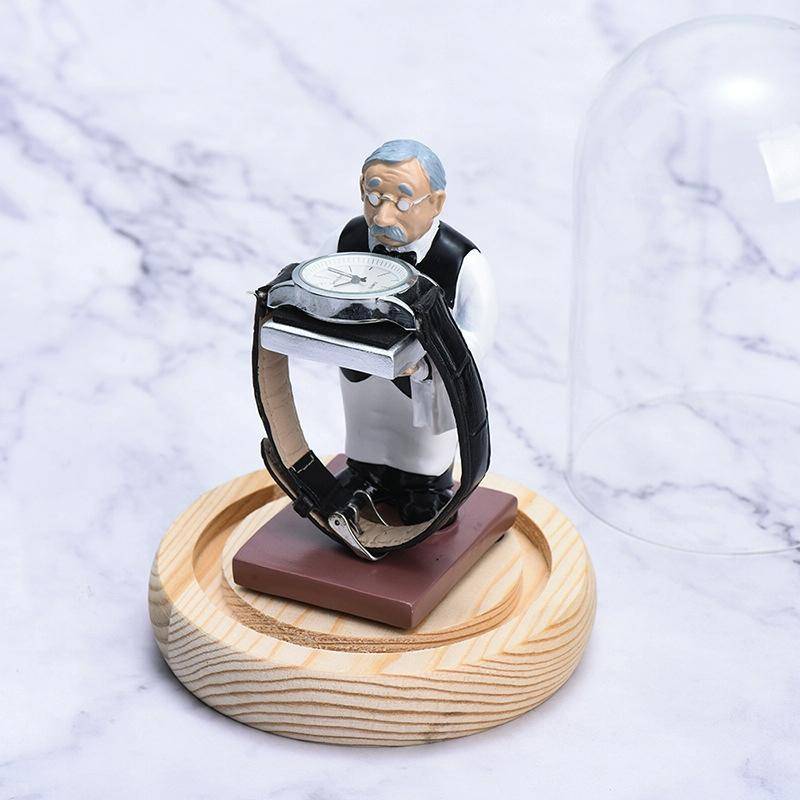 Watch Shelf Support Decorative Ornaments Watch Storage Box Display Stand, Item No.: Large Old Butler