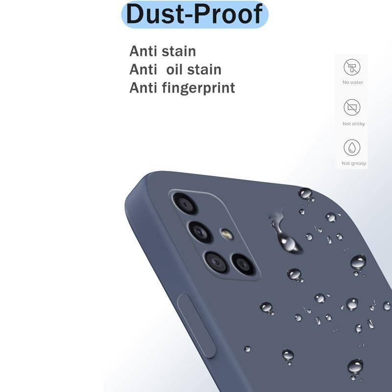 For Samsung Galaxy A31 Solid Color Imitation Liquid Silicone Straight Edge Dropproof Full Coverag...