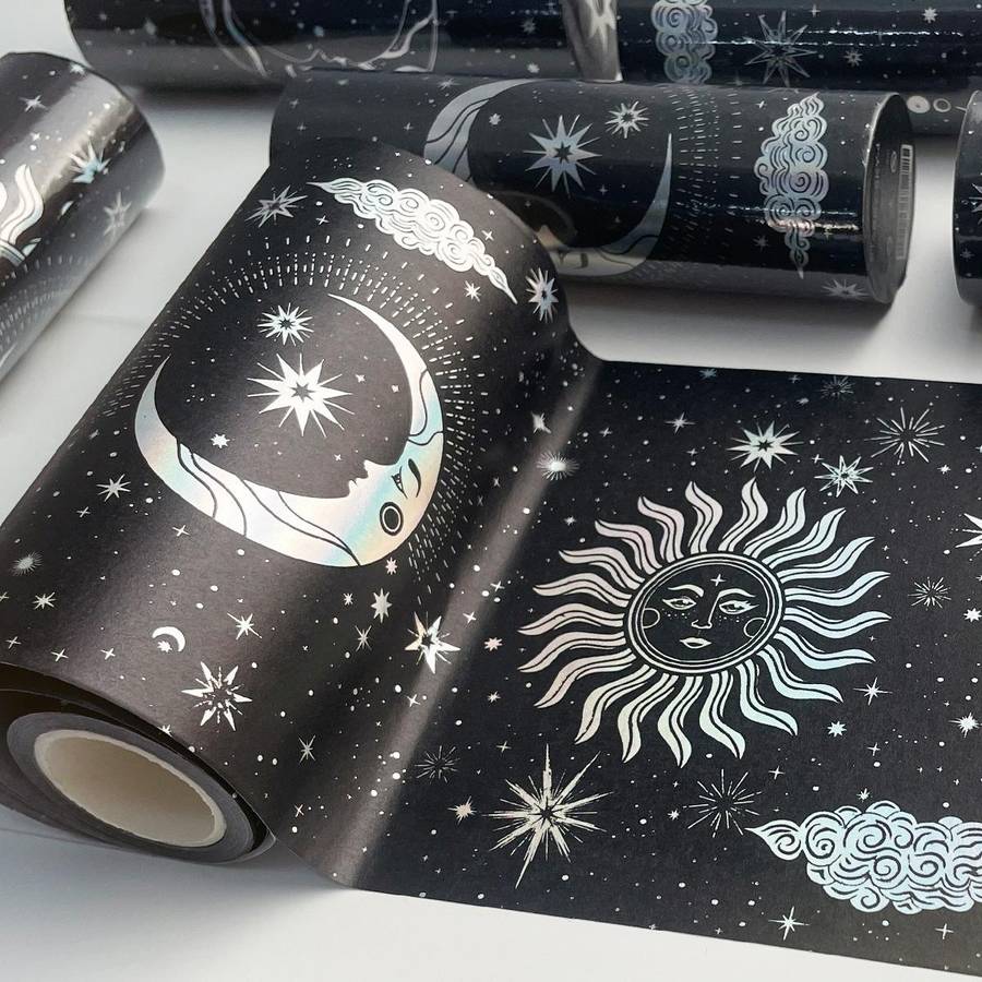 88988 Colorful Bronzing Washi Tape Starry Sky Hand Account Tape(Star Hot Silver 4)