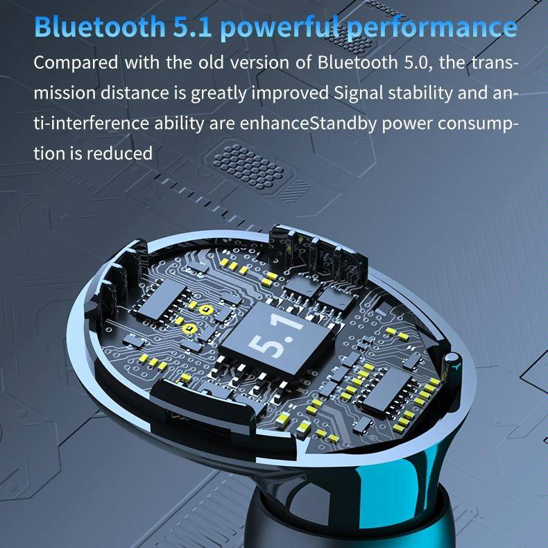 M10 Bluetooth 5.1 TWS Digital Display Wireless Bluetooth Earphone with Charging Box, Support Touc...