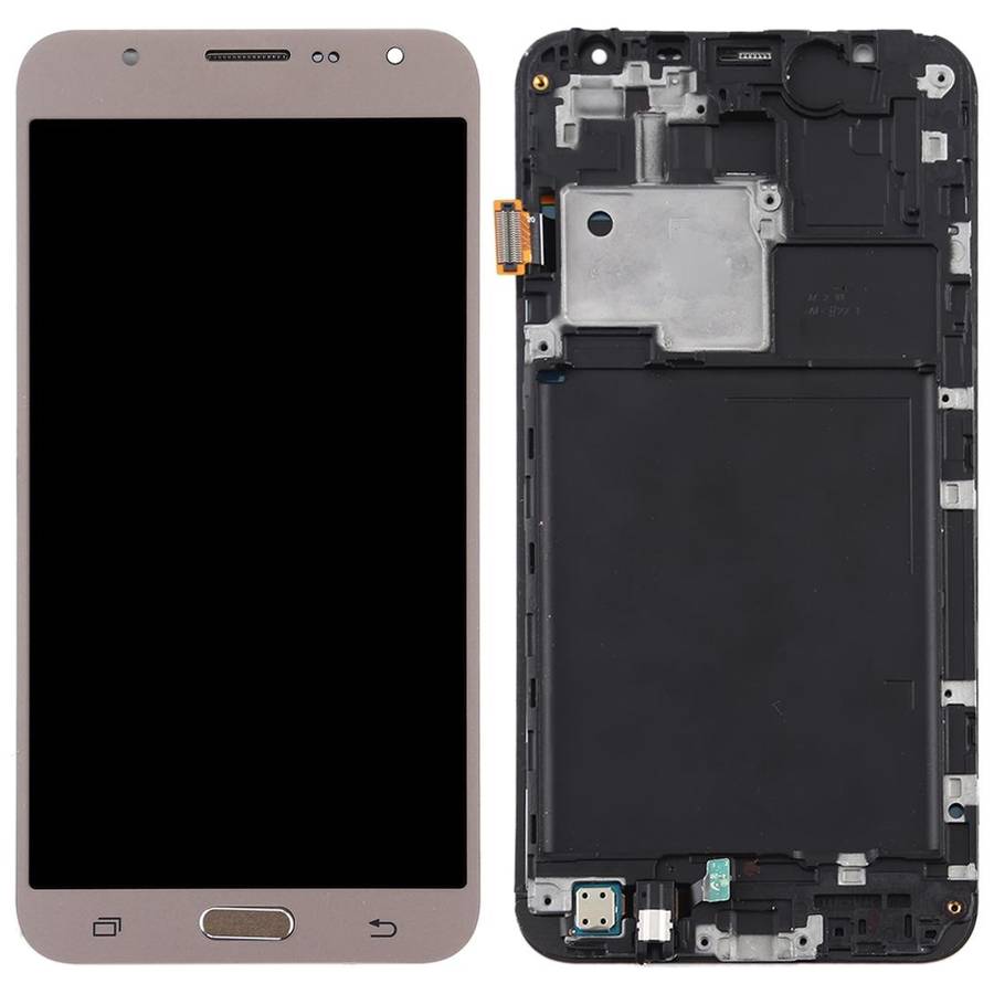TFT LCD Screen for Galaxy J7 (2015) / J700F Digitizer Full Assembly with Frame (Gold)