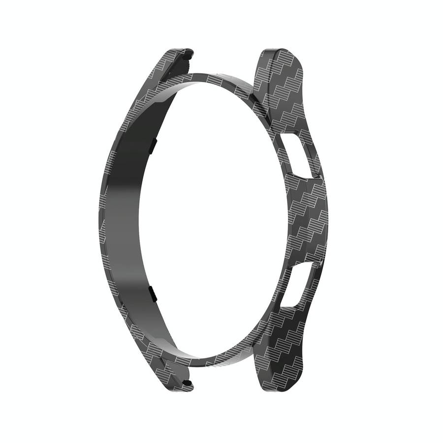 For Samsung Galaxy Watch4 Classic 46mm Half Coverage Hollowed PC Protective Case(Carbon Fibre)