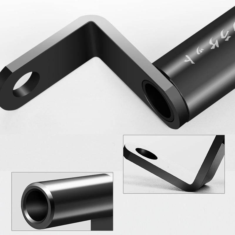 Motorcycle Rear View Mirror Aluminum Alloy Bracket(Silver Grey)