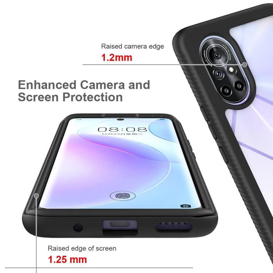 For Huawei nova 8 Starry Sky Solid Color Series Shockproof PC + TPU Phone Case(Light Blue)