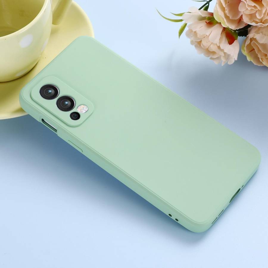 For OnePlus Nord 2 5G Solid Color Liquid Silicone Shockproof Full Coverage Protective Case(Green)