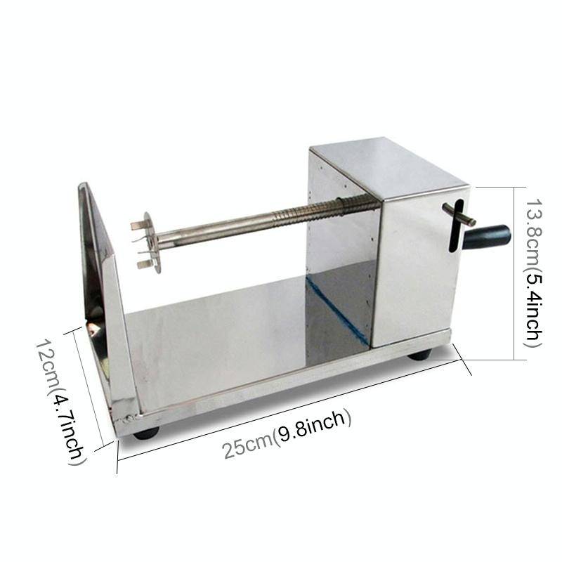 Stainless Steel Manual Spiral Tornado Tower Hand Shake Potato Rotary Chips Twister Slicer Cutter
