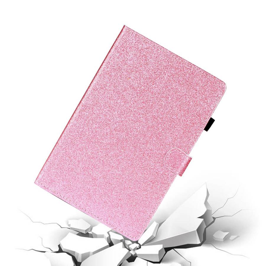 For Lenovo Tab M10 3rd Gen Varnish Glitter Powder Smart Leather Tablet Case(Pink)