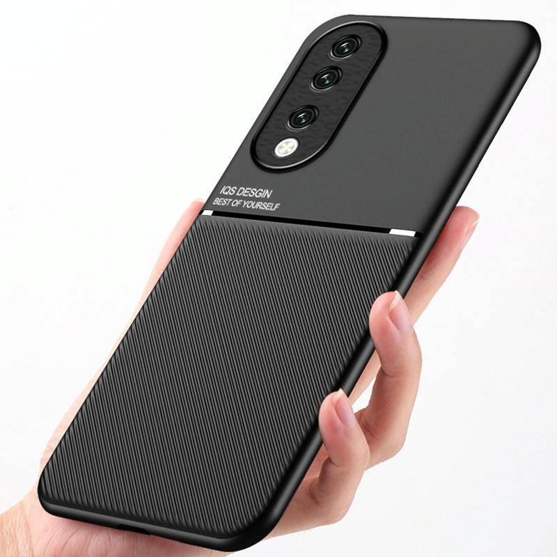 For Honor 90 Classic Tilt Strip Grain Magnetic Shockproof PC + TPU Phone Case(Green)