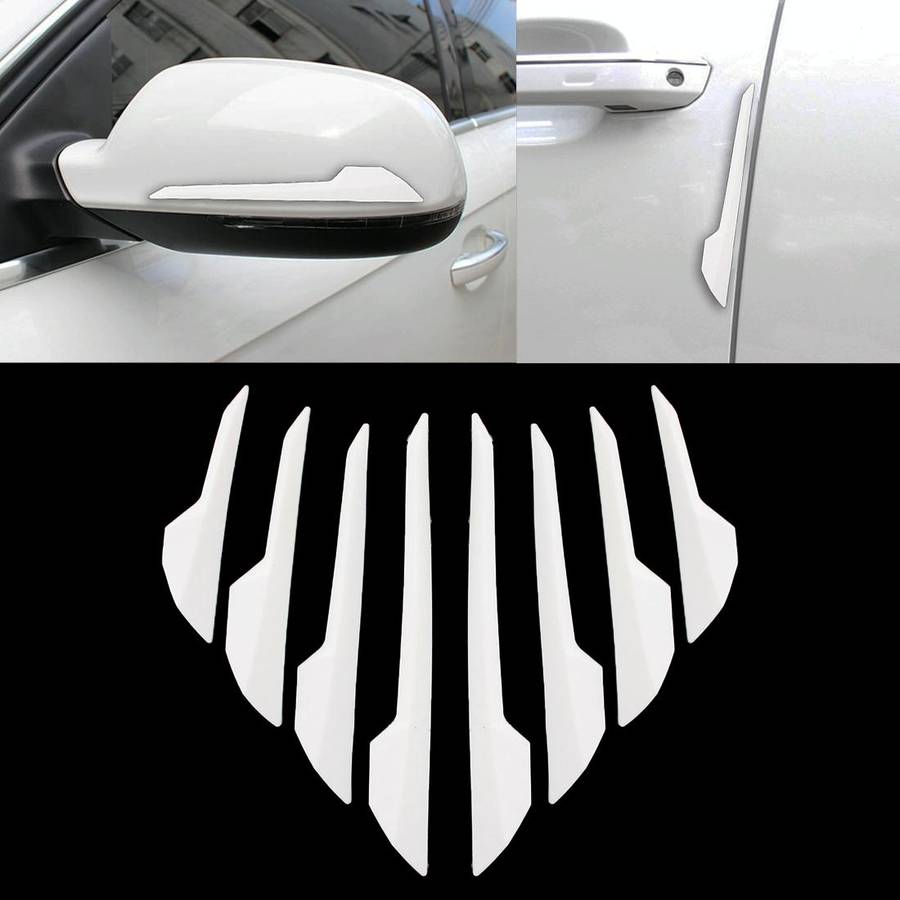 8 PCS Car Vehicle Door Side Guard Anti Crash Strip Exterior Avoid Bumps Collsion Impact Protector...