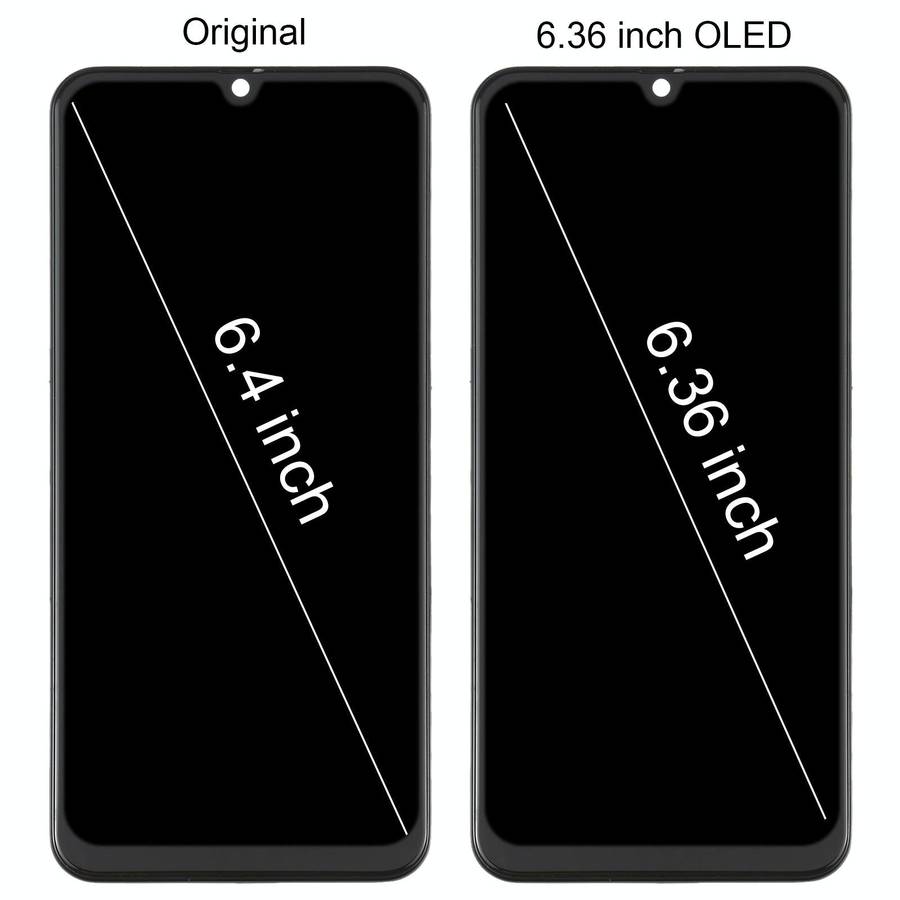 6.36 inch OLED LCD Screen for Samsung Galaxy A50 SM-A505 Digitizer Full Assembly with Frame (Black)