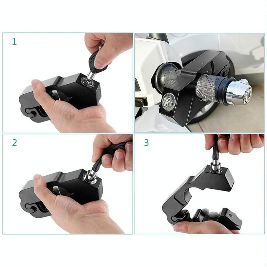 Motorcycle Aluminum Alloy Throttle Handle Lock (Black)