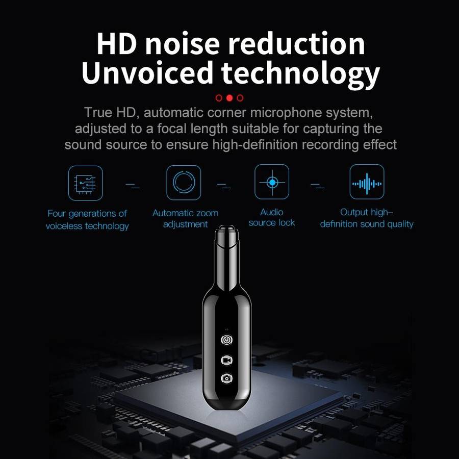 D3 AI Smart High-definition Noise Reduction Voice Recorder, Capacity:4GB(Black)
