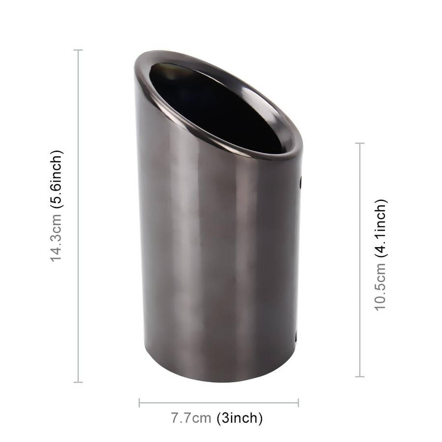 Car Styling Stainless Steel Exhaust Tail Muffler Tip Pipe for VW Volkswagen 1.2T Swept Volume(Black)