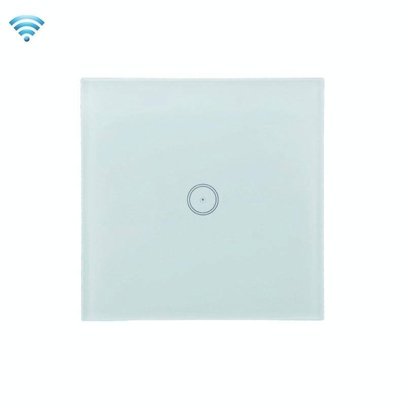 Wifi Wall Touch Panel Switch Voice Control Mobile Phone Remote Control, Model: White 1 Gang (Sing...