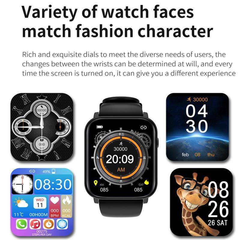 Q28 1.8 inch Color Screen Smart Watch,Support Heart Rate Monitoring / Blood Pressure Monitoring(P...