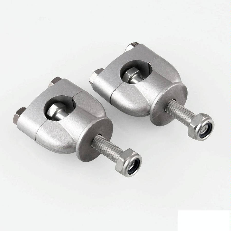 MB-MH027-S Universal Motorcycle Aluminum + Iron 22mm Single Hole Handlebar Fixed Bracket