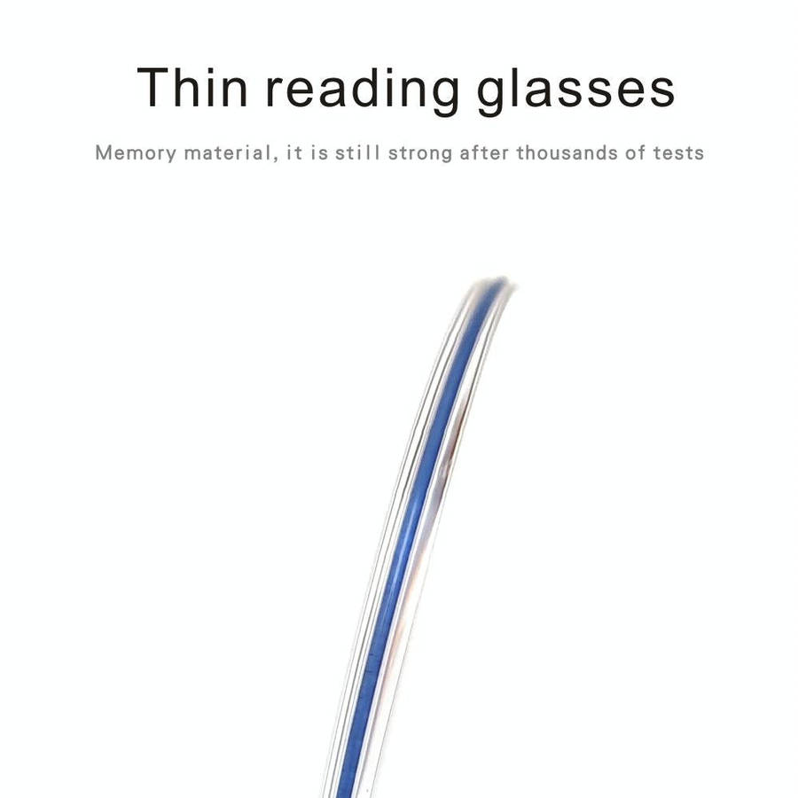 Pince-nez Reading Glasses Frameless Magnifying Glasses, Degree: +250(Red)