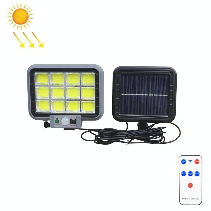 12 x 12 COB Outdoor Waterproof Solar Split Type Wall Light Human Induction Garden Corridor Househ...