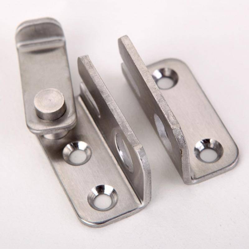 Small Left Open Stainless Steel Sliding Door Latch No Punch Latch Door Bolt Catch With Screw