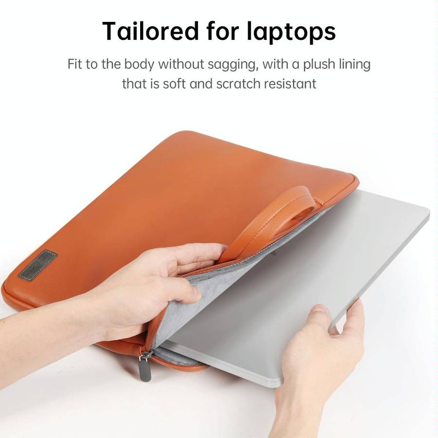 Waterproof PU Laptop Bag Inner Bag with Power Pack, Size:13 / 14 inch(Rose Gold)