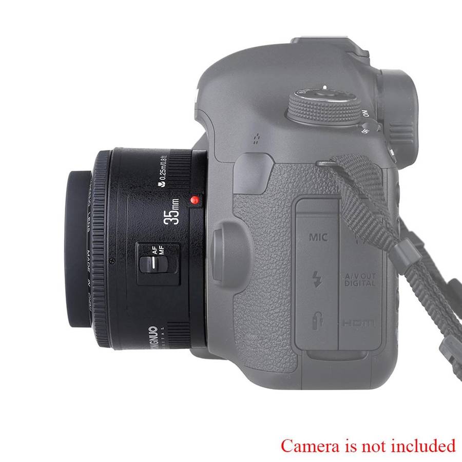 YONGNUO YN35MM F2N 1:2 AF/MF Wide-Angle Fixed/Prime Auto Focus Lens for Nikon DSLR Cameras(Black)