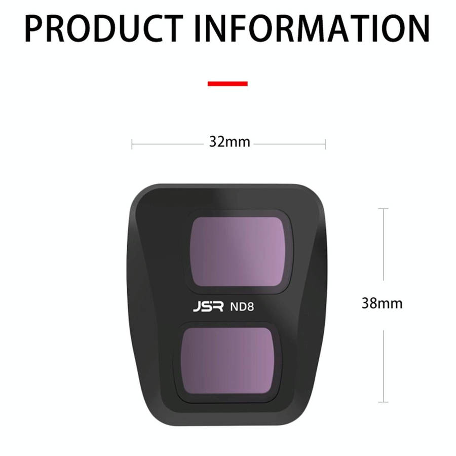 For DJI Air 3 JSR KB Series Drone Lens Filter, Filter:4 in 1 ND