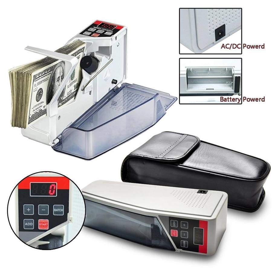 V40 Handheld Mini Portable Small Money Counting Machine, Specification: US Plug