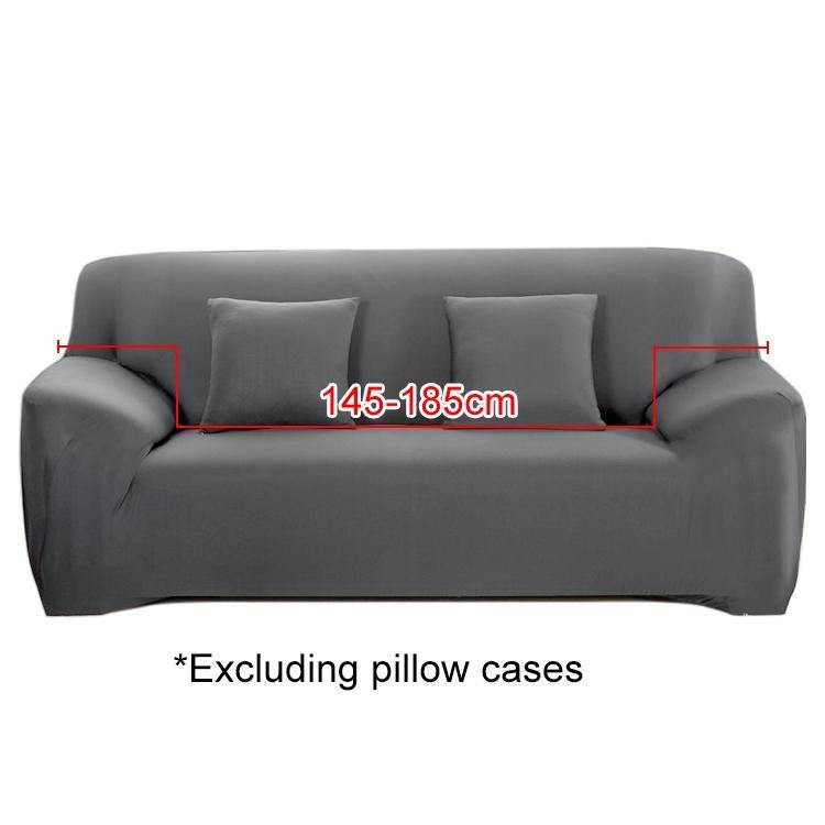 Four Seasons Solid Color Elastic Full Coverage Non-slip Sofa Cover(Grey)
