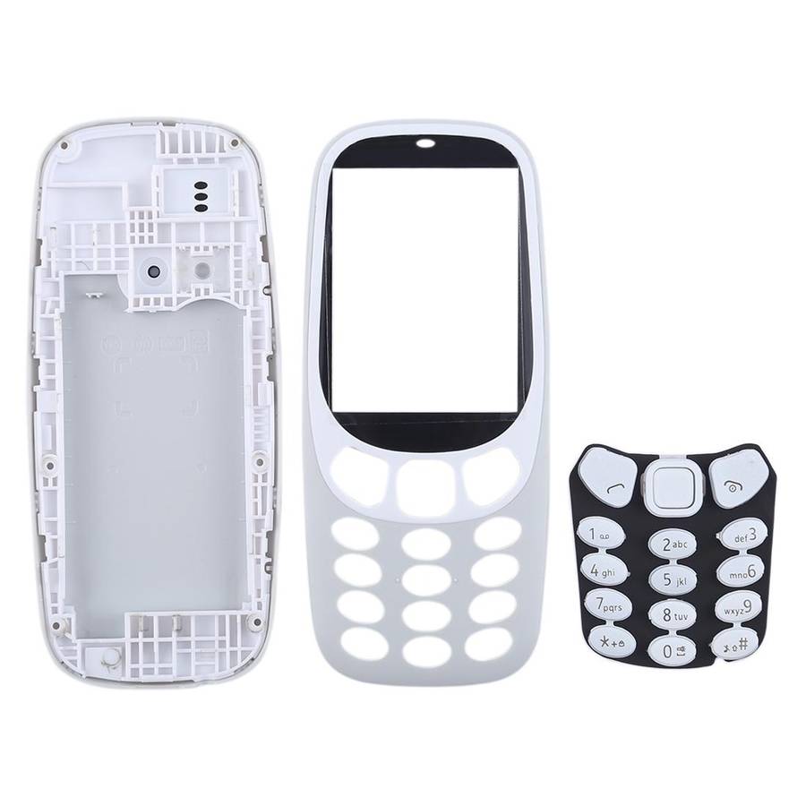 Full Assembly Housing Cover with Keyboard for Nokia 3310(Grey)