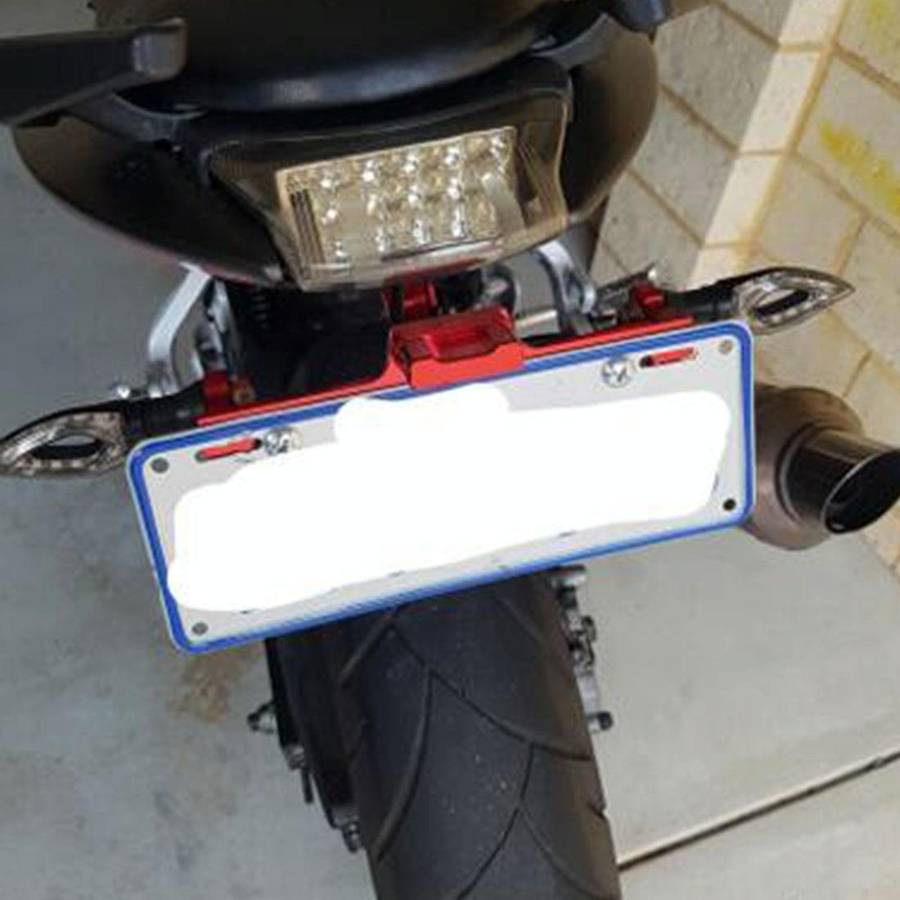 LPF013 Motorcycle Modification Accessories Universal Aircraft Shape Aluminum Alloy License Plate ...