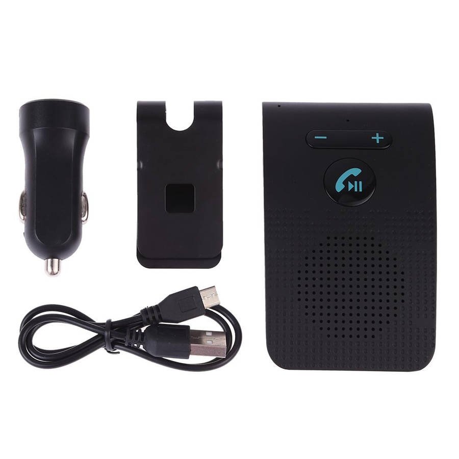 SP09 Multipoint Wireless Bluetooth V4.2 Handsfree Car Kit Speaker Speakerphone, Support Voice Rea...