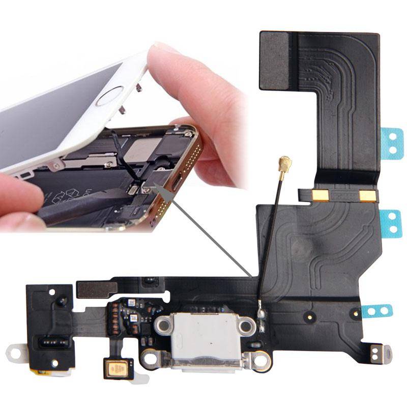 Original Version Tail Connector Charger Flex Cable + Headphone Audio Jack Ribbon Flex Cable for i...