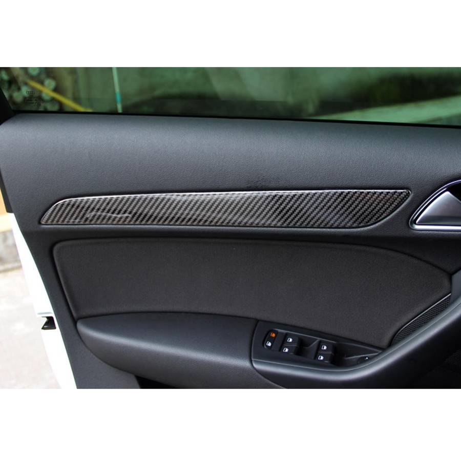 4 PCS Carbon Fibre Car Door Panel Decorative Sticker for Audi Q3 2013-2018