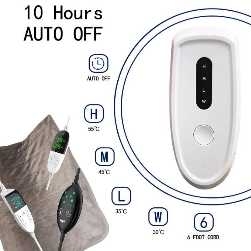 Intelligent Temperature Control Electric Heating Blanket, Size: 70x100cm USB Plug(Gray White)