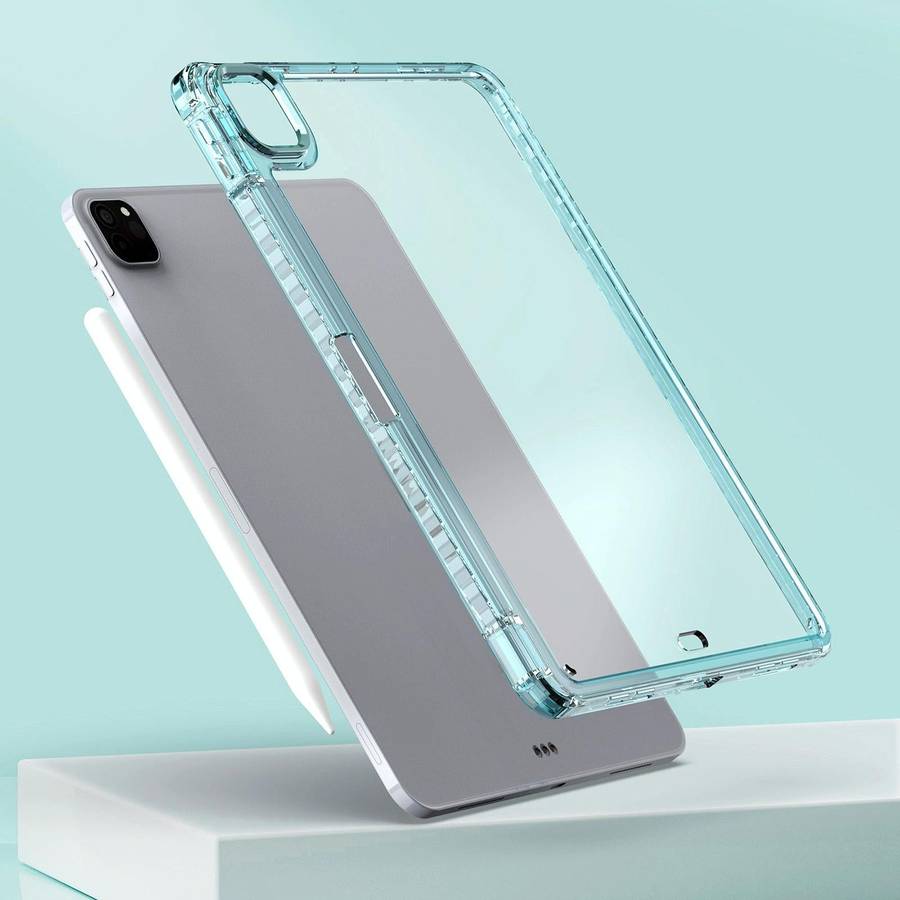 For iPad Pro 11 2022 / 2021 / 2020 Clear Acrylic Shockproof Tablet Case(White)