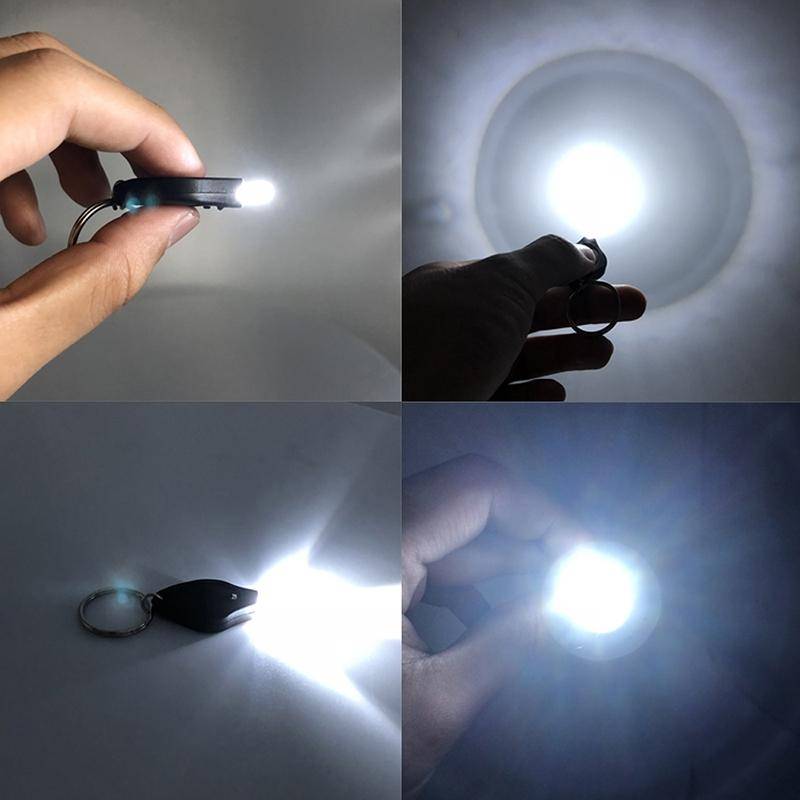2 PCS Mini Pocket Keychain Flashlight Micro LED Squeeze Light Outdoor Camping Ultra Bright Emerge...